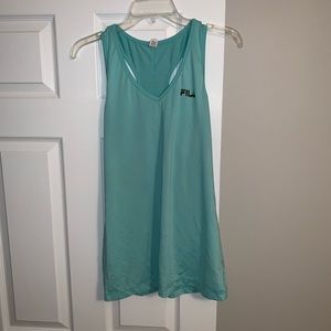 Fila teal razor back tank top L